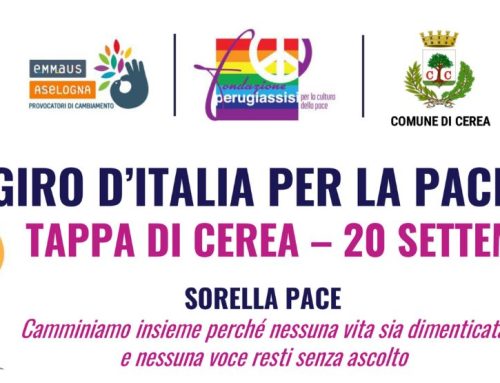 Giro d’Italia per la Pace 2026: Cerea unica tappa nel Veronese. Il 20 settembre si cammina per dire no alla guerra